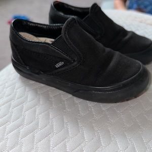 Toddler Black monochrome Vans sneaker
